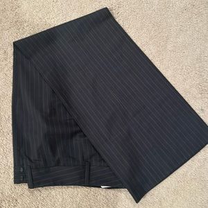 BOSS dark grey pinstriped slacks unlined SZ US 2